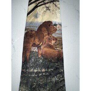 Endangered Species Imported Silk Tie- Lion’s - Made in USA - 100% Imported Silk